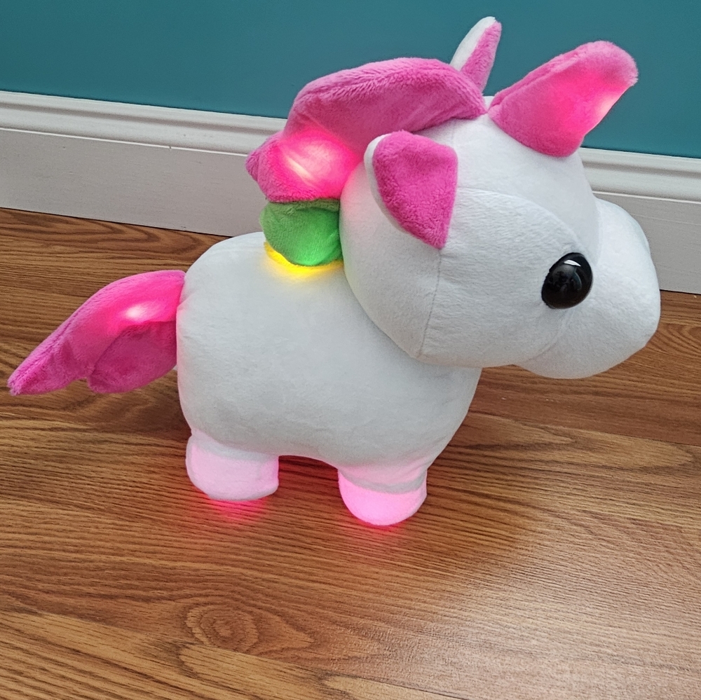 Roblox ADOPTME unicorn Light Up Plush